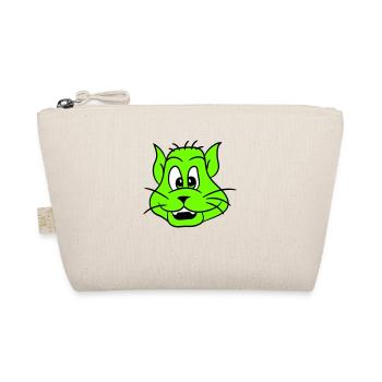 Pretty Cat Looking Happy Cheerful Smiling - Organic Pouch - nature - Front