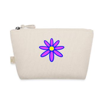 Kleine Margerite Blume Weiß Dekorativ Lila Natur - Bio-Täschchen - Natur - Vorne