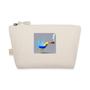 Autistic Art – Smoking relaxes the canary - Organic Pouch - nature - Front