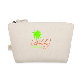 Holiday Palme Text Spruch Urlaub Erholen Reisen - Bio-Täschchen - Natur - Vorne