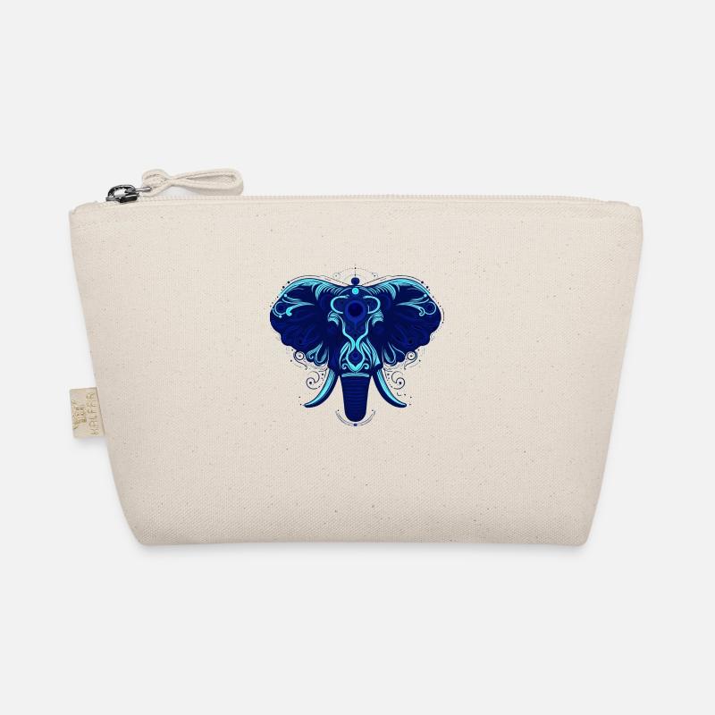 Tier Elefant Blau Bio-Täschchen
