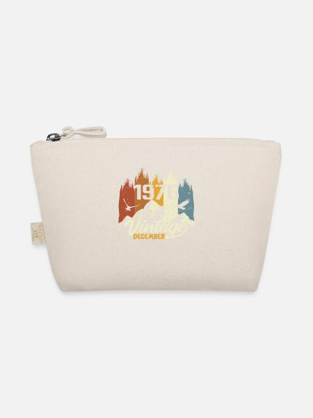 Birthday Gift born in December 1976 - Organic Pouch - nature - Front