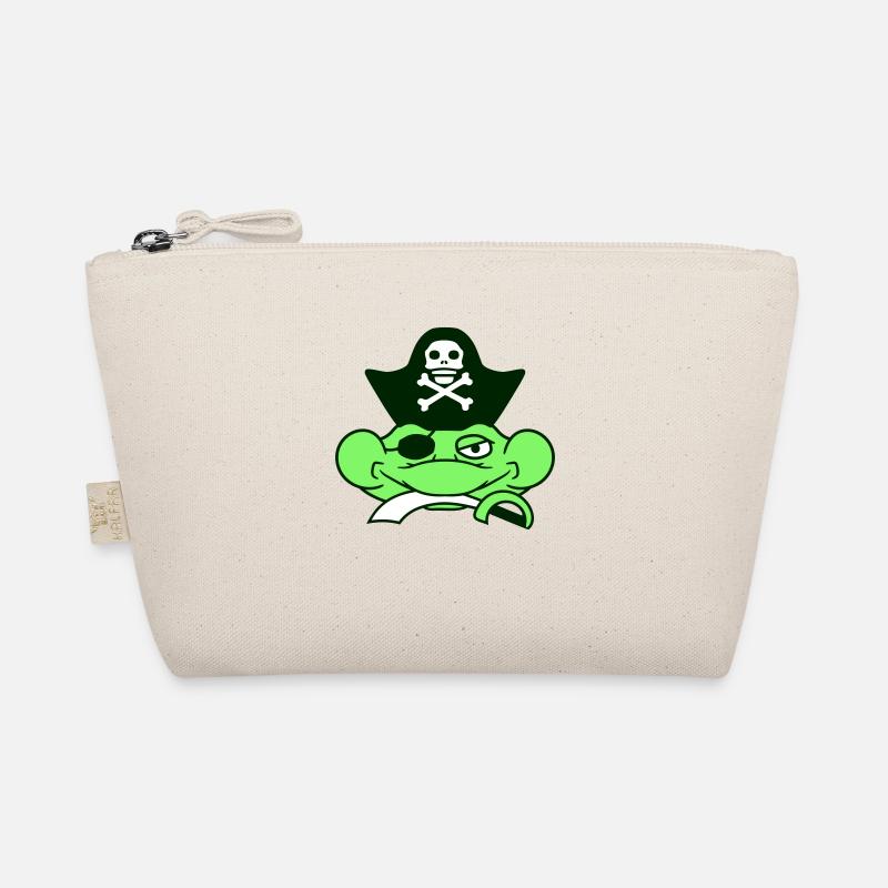 Frog Captain Cap Toad Funny Comic Cartoon Organic Pouch