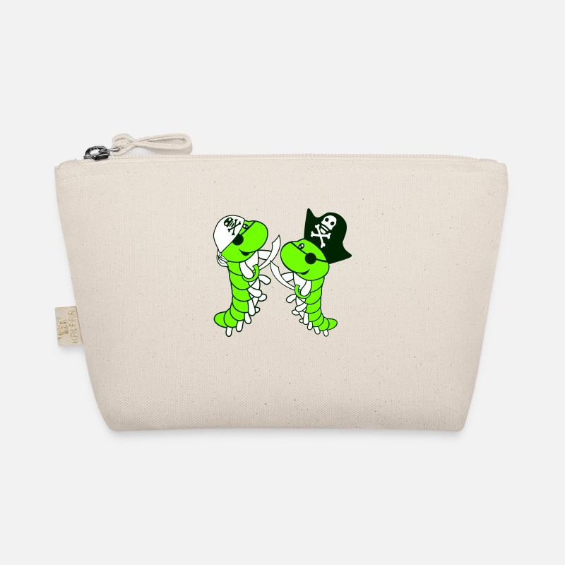 2 chenilles mignonnes équipe pirate amis bande dessinée dessin animé Trousse biologique