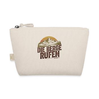 DIE BERGE RUFEN - Rustikales Schild Design - Bio-Täschchen - Natur - Vorne