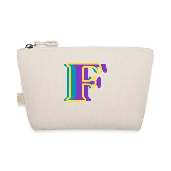 Letter f multicoloured - original gift idea - Organic Pouch - nature - Front