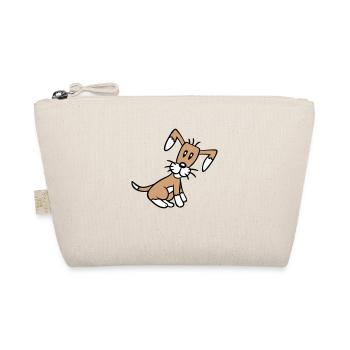 chien assis mignon petit chiot heureux animal de compagnie - Trousse biologique - nature - Devant