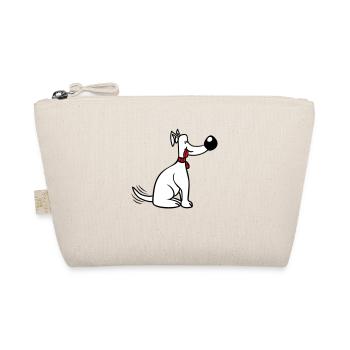 Dog Big Nose Wagging Cute Happy - Organic Pouch - nature - Front