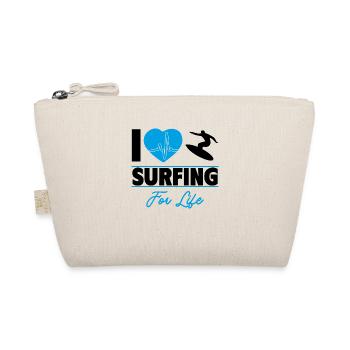Ich liebe Surfen fürs Leben - Bio-Täschchen - Natur - Vorne