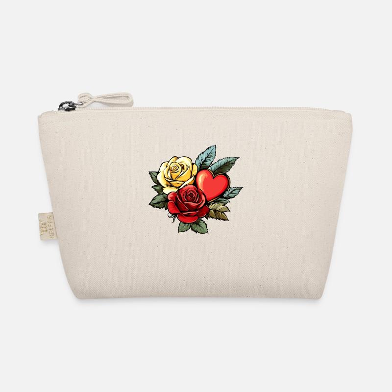 Rose Heart Love Valentine's Day Organic Pouch