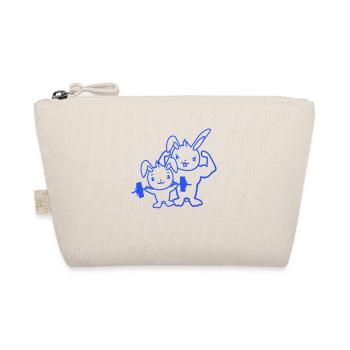 2 Lapins Bodybuilder Gym Muscles Fort Équipe de fitness - Trousse biologique - nature - Devant