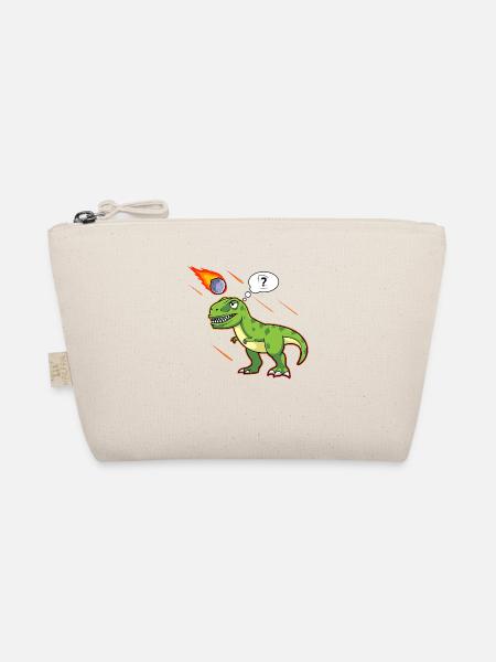 T-Rex Tyrannosaurus Rex Stein Schere Papier Dino - Bio-Täschchen - Natur - Vorne