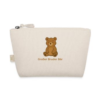 Großer Bruder Bär – Shirt für stolze Geschwister - Bio-Täschchen - Natur - Vorne