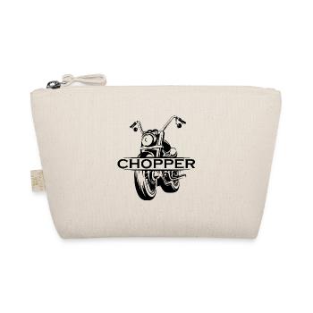 chopper icon logo icon motorcycle freedom club - Organic Pouch - nature - Front