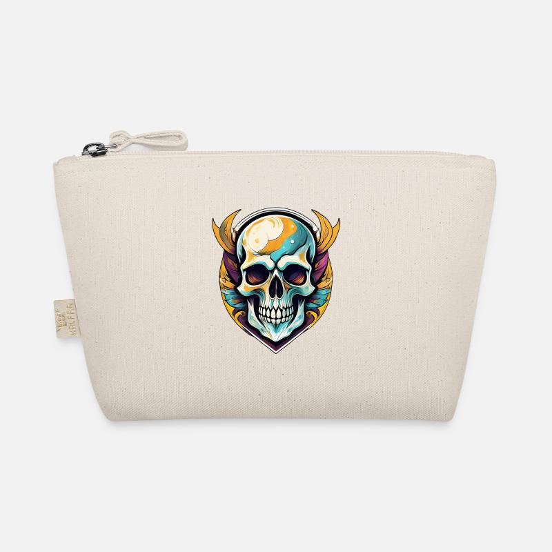 Künstlerischer Schädel, Skelett, Morbid Bio-Täschchen