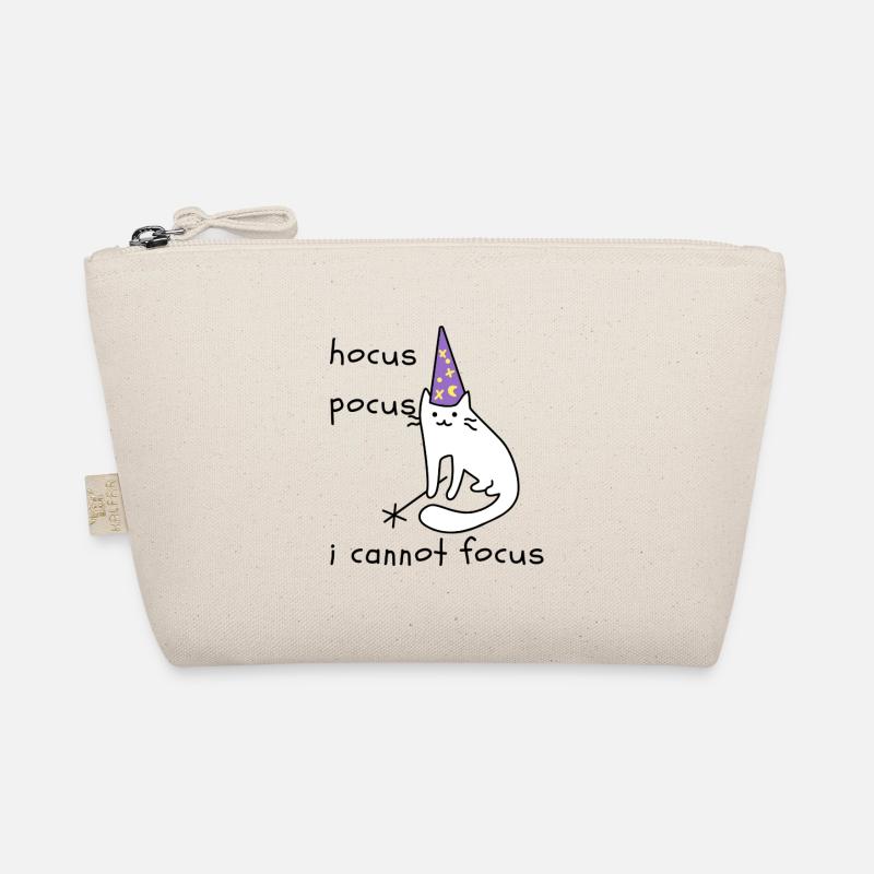 Cat with Purple Magic Hat Organic Pouch