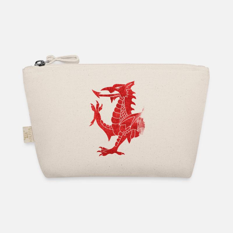 Welsh Dragon Rampant Organic Pouch