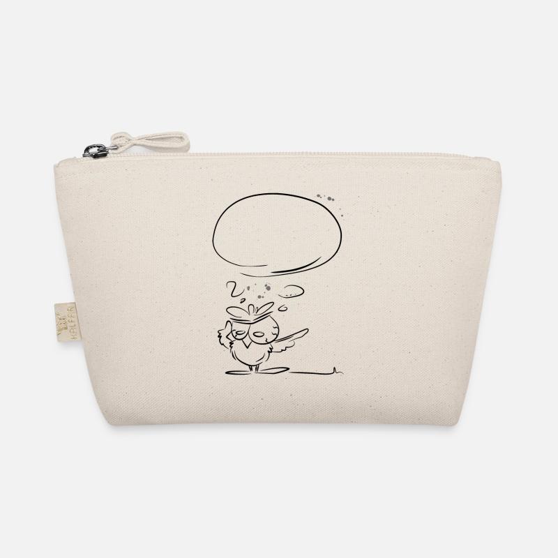 Eule fragend Bio-Täschchen