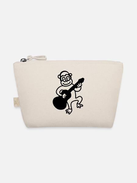 Monkey plays guitar - Line - Organic Pouch - nature - Front