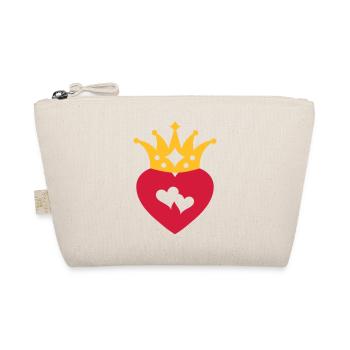 Avec Heart & Crown / Double Heart - Trousse biologique - nature - Devant