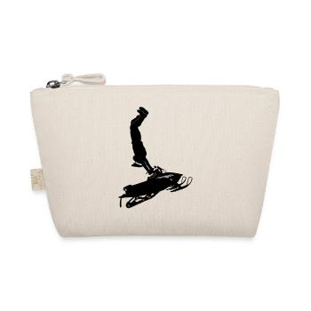 Snowmobil, Snowboarder, Snowboarden, - Bio-Täschchen - Natur - Vorne