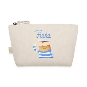 'Hello' Fiete Baby Longsleeve - white - Bio-Täschchen - Natur - Vorne