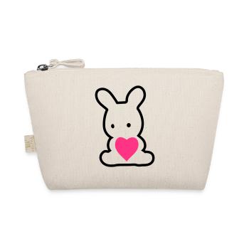 Valentinstag Hase - Bio-Täschchen - Natur - Vorne
