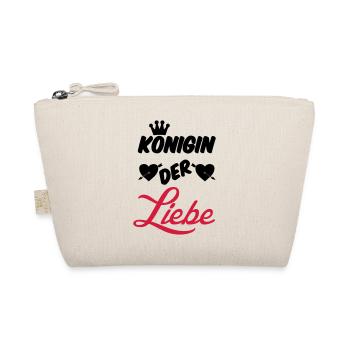 Königin der Liebe Krone Paar Geschenk Spruch Fun - Bio-Täschchen - Natur - Vorne