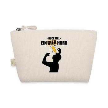 Ein Bierhorn - Malle T-Shirt - Mallorca Crew Shirt - Bio-Täschchen - Natur - Vorne