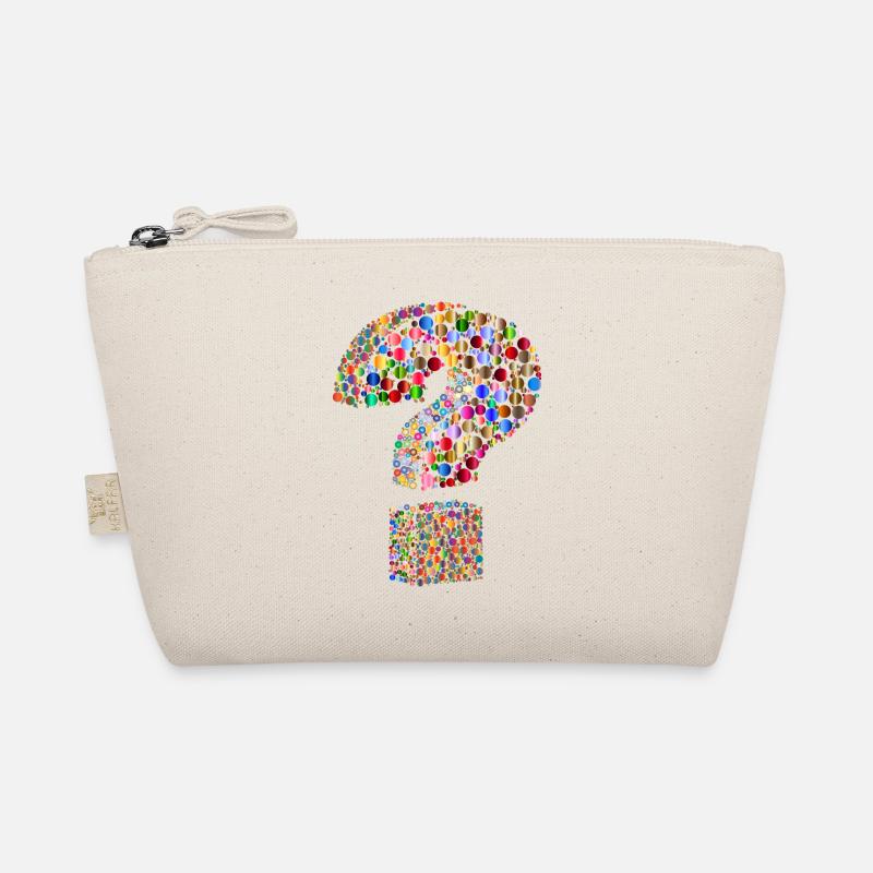 Rainbow colored question mark Organic Pouch