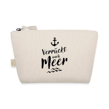 VERRÜCKT NACH MEER MIT ANKER UND WELLEN - Bio-Täschchen - Natur - Vorne