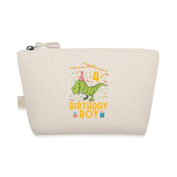 Birthday Boy - 4th birthday - Organic Pouch - nature - Front