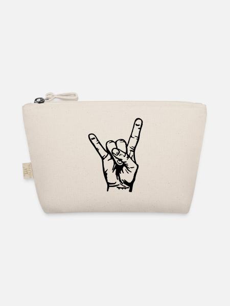 Rock Hand Musik Pommesgabel Festival Metal Music - Trousse biologique - nature - Devant