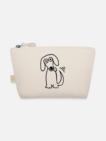 chien drôle doux chien de teckel de bande dessinée comique Fun - Trousse biologique - nature - Devant