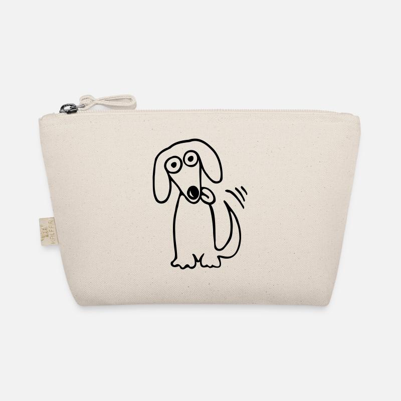 chien drôle doux chien de teckel de bande dessinée comique Fun Trousse biologique