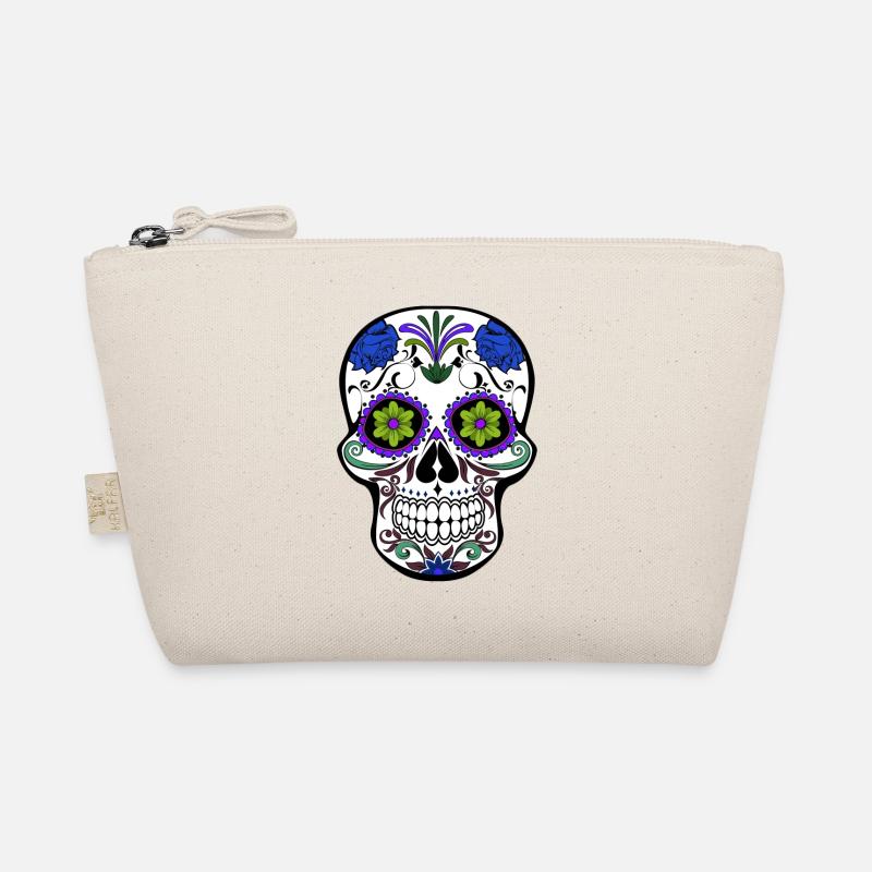 Mexican skull - Organic Pouch - nature