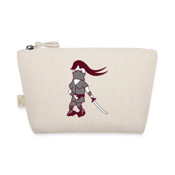 Mrs. Cartoon Ninja Gift Idea Sword Fantasy - Organic Pouch - nature - Front