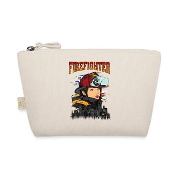 SCHÖNE FEUERWEHRFRAU - Sexy Feuerwehr Geschenk - Bio-Täschchen - Natur - Vorne