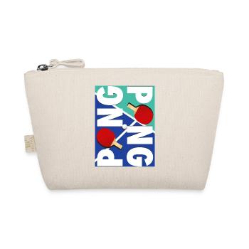 Ping Pong sports racket design - Organic Pouch - nature - Front