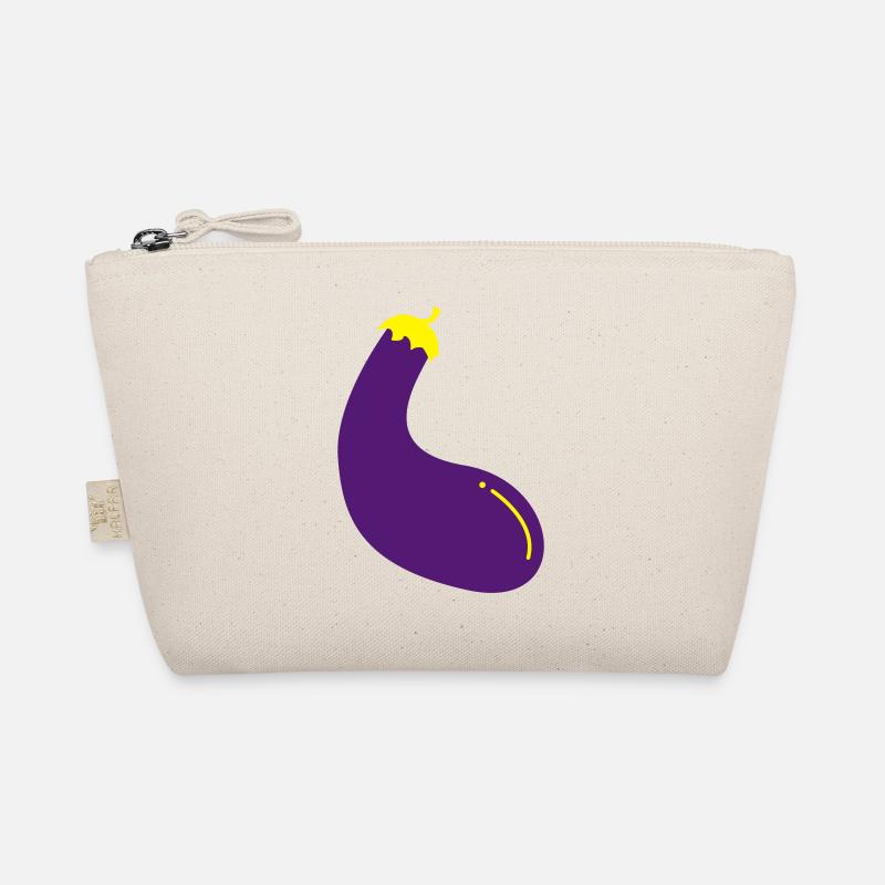 Aubergine - Bio-Täschchen - Natur