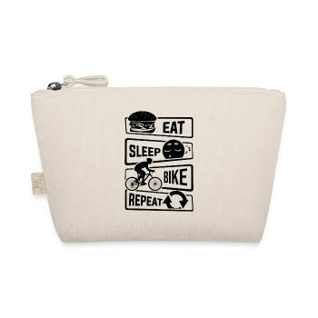 Eat Sleep Bike Repeat - Fahrrad Rennrad Radsport - Bio-Täschchen - Natur - Vorne