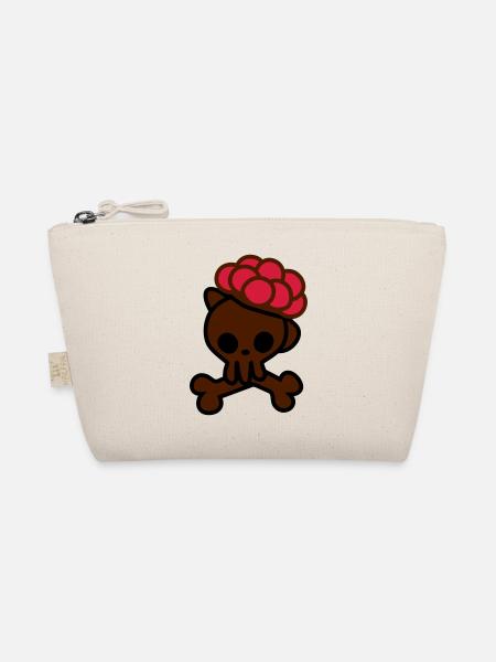 Totenkopf mit Bollenhut - Bio-Täschchen - Natur