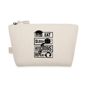 Eat Sleep Motocross Repeat - Motorrad Motorsport - Bio-Täschchen - Natur - Vorne