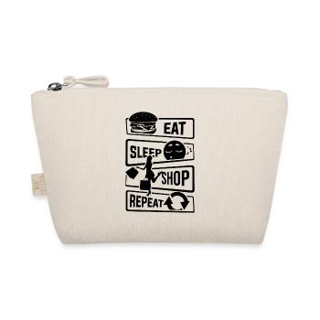 Eat Sleep Shop Repeat - Einkauf Schuhe Geschäft - Bio-Täschchen - Natur - Vorne