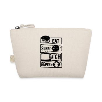 Eat Sleep Watch Repeat - TV Shows Couch TV - Organic Pouch - nature - Front