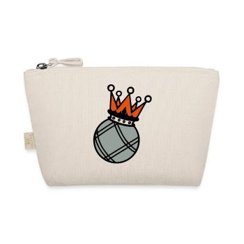 crown king crown petanque boule1 - Organic Pouch - nature - Front