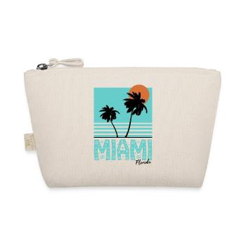 Miami Florida palm trees sun gift idea - Organic Pouch - nature - Front