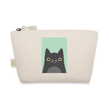 Schwarzer Kater - Bio-Täschchen - Natur - Vorne
