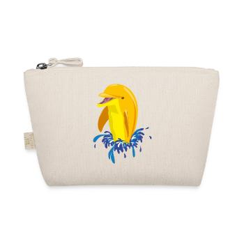 Dolphin yellow splashes - Organic Pouch - nature - Front