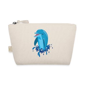 Laughing dolphin blue - Organic Pouch - nature - Front